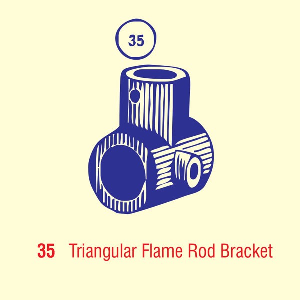 Triangular Flame Rod Bracket